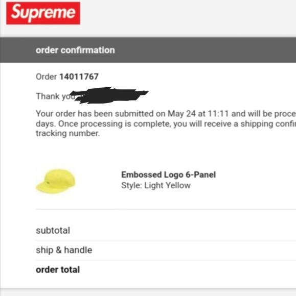 SUPREME - Embossed logo 6 pan cap - NWT - Picture 6 of 6